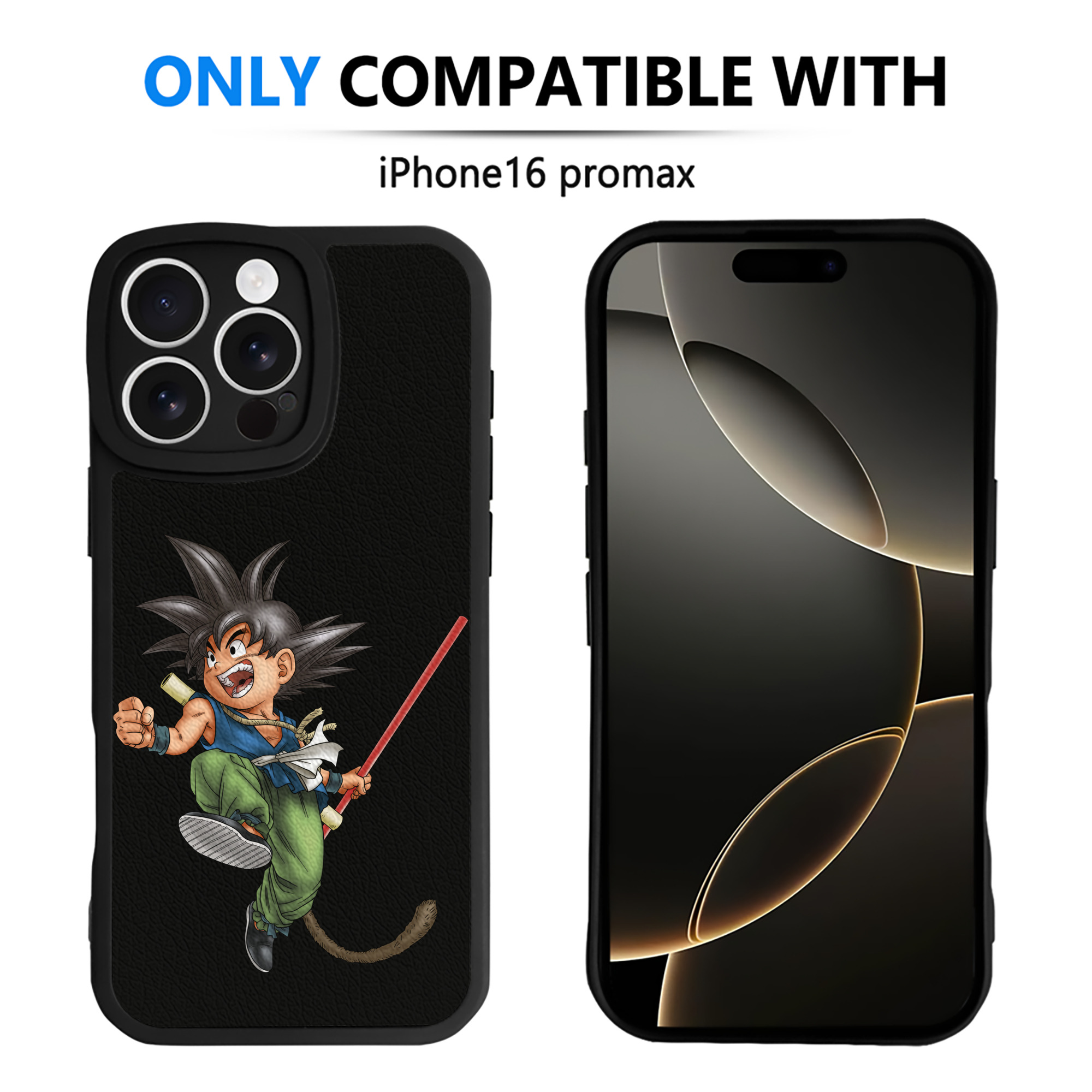 （画像用） ドラゴンボール 孫悟空（そん ごくう）Son Goku カカロット DRAGON BALL Kakarotto 【iPhone 16シリーズ対応】シリコンスマホケース（レザー調） 材質：シリコン